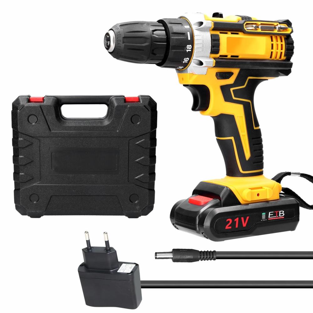 21V Cordless Electric Drill Brush Motor 2 Speeds Adjustment 18 Gears of Torque Adjustable Holes Drilling Machine  |   Electrical Equipment & Supplies Electrical Equipment & Supplies Electrical Equipment & Supplies