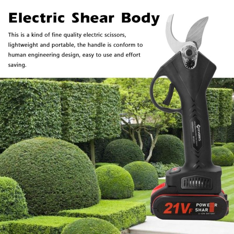 21V Cordless Electric Pruner Pruning Shear Efficient Fruit Tree Bonsai Pruning Branches Cutter Landscaping Tool  |   Electrical Equipment & Supplies Electrical Equipment & Supplies Black/Blue/Red