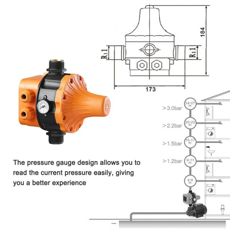 220 V-240V 1.1KW Water Pump Automatic Pressure Switch IP65 Home Household Pump Electronic Pressure Switch  |   Electrical Equipment & Supplies Electrical Equipment & Supplies Electrical Equipment & Supplies