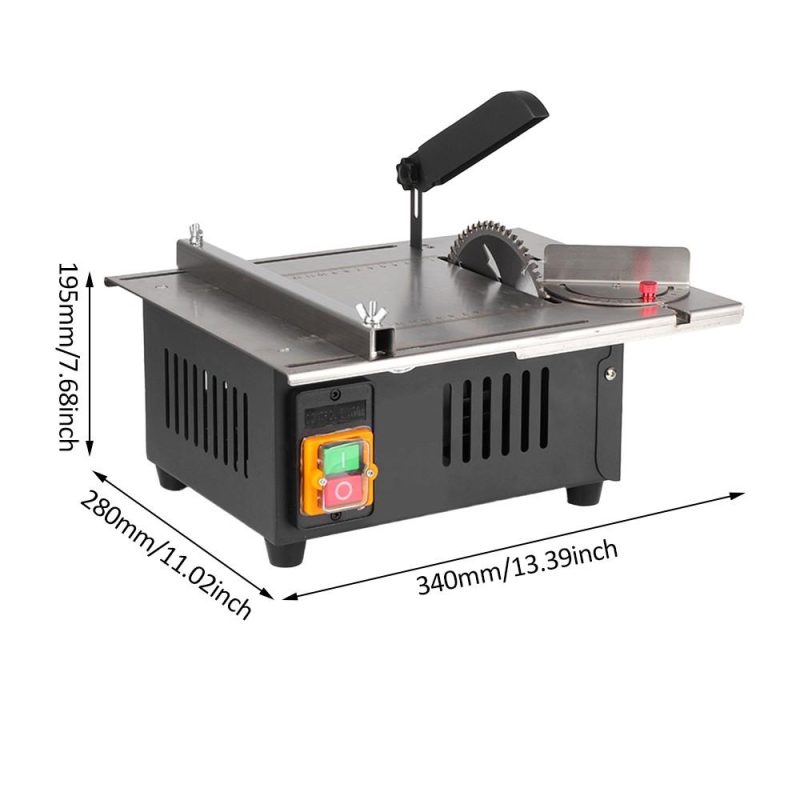 2500W 340mm*280mm Woodworking Decoration Table Saw Newly Upgraded Stainless Steel Table Top with Angle Ruler and Adjustable Backing  |   Electrical Equipment & Supplies Electrical Equipment & Supplies Black