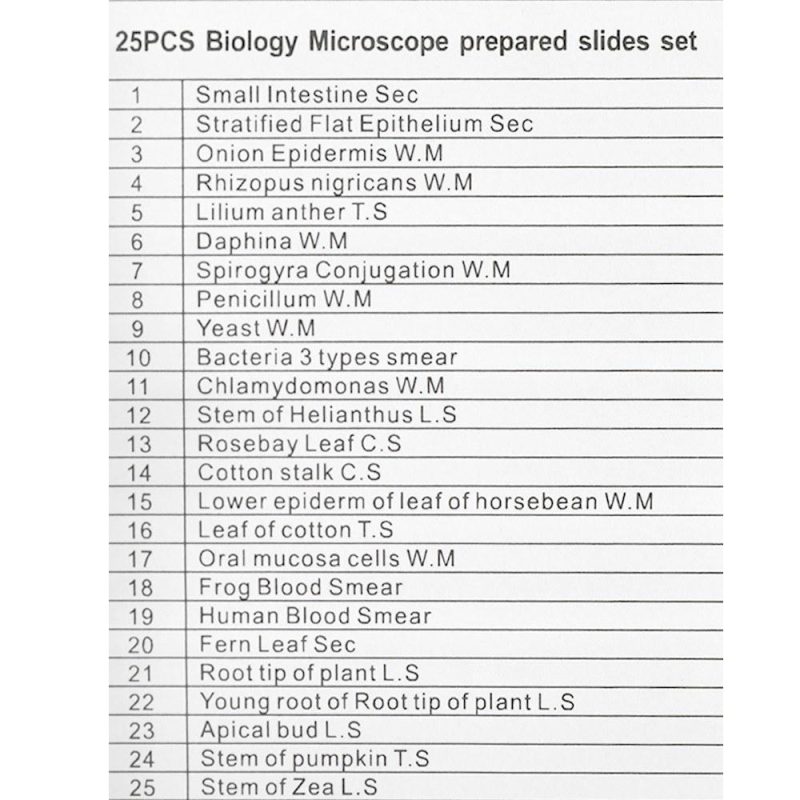 25PCS/Set Biological Glass Sample Prepared Basic Animal Plants Insects Tissues Science Specimen Cover Slips Portable Educational Microscope Slides  |   Microscopes & Endoscope Measurement & Analysis Instruments Microscopes & Endoscope