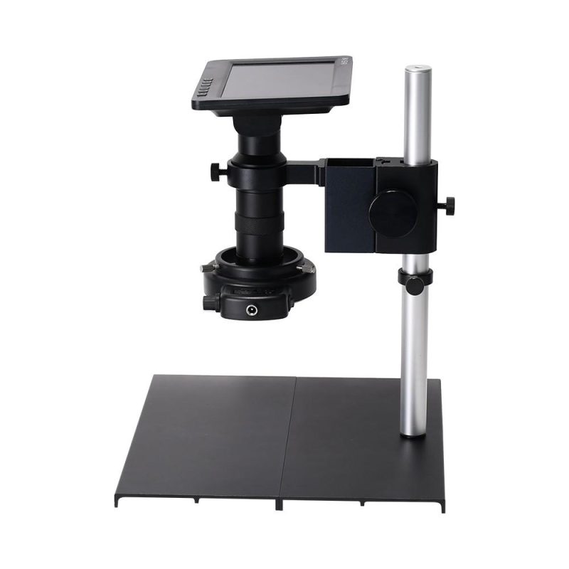 26MP 1080P 7 Inch LCD Video Microscope with 150X C Mount Lens Electronic Microscope Camera with Metal Stand Adjustable LED Rings Light Professional Repairs Tools  |   Microscopes & Endoscope Measurement & Analysis Instruments Microscopes & Endoscope