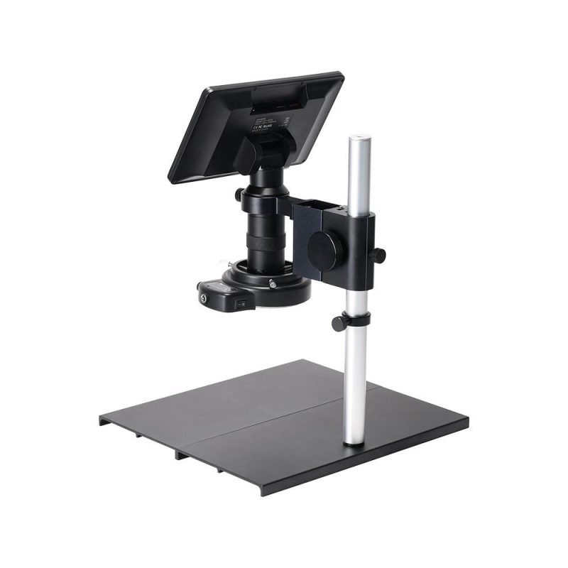 26MP 1080P 7 Inch LCD Video Microscope with 150X C Mount Lens Electronic Microscope Camera with Metal Stand Adjustable LED Rings Light Professional Repairs Tools  |   Microscopes & Endoscope Measurement & Analysis Instruments Microscopes & Endoscope