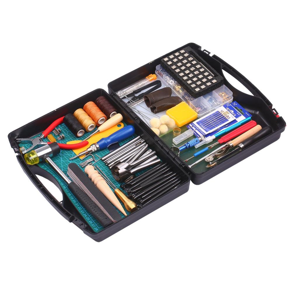 273 Pieces Leather Working Tools and Supplies with a Storage Case Basic Leather craft Accessories  |   Others Hardware & Gadgets Black