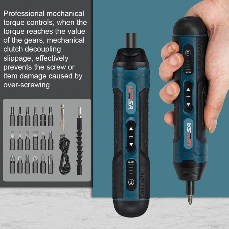 280r/min Screwdriver Metal Bits Set Multifunctional Screwdrivers Repairing Tool Kit Max 5Nm Electric Screw Driver for Mobilephones Computers Home Appliances  |   Screwdriver & Screwdriver Set Professional Tools Black/Blue