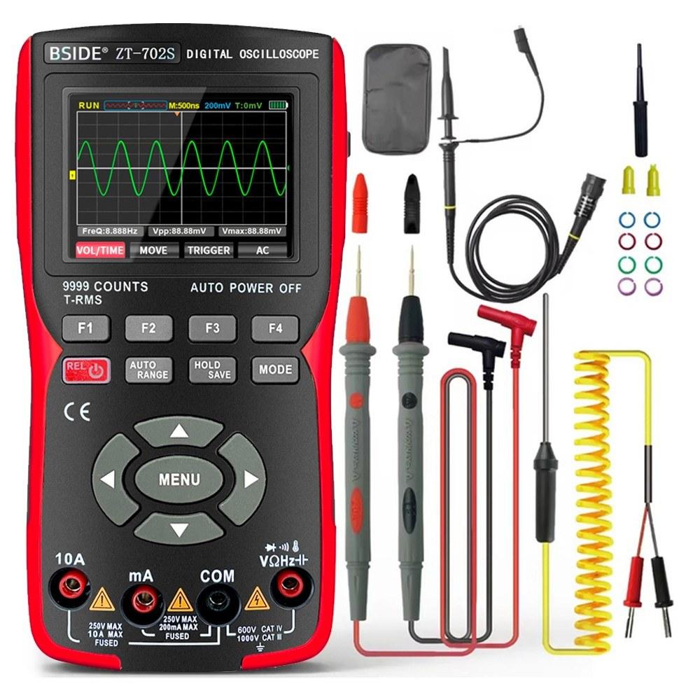 2in1 Digital Oscilloscope Multimeter 2.8 inch IPS Color Display 48MSa/s Sampling Rate 10Mhz Bandwidth 9999 Counts True RMS  |   Digital Multimeters & Oscilloscopes Digital Multimeters & Oscilloscopes Black