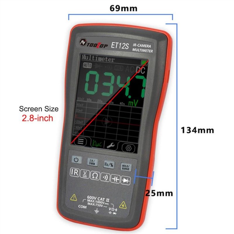 2in1 Digital Thermal Imager Multimeter 2.8inch Color Display 24*32 Thermal Imaging Pixel 6000 Counts Multimeter  ET11S  |   Digital Multimeters & Oscilloscopes Digital Multimeters & Oscilloscopes Digital Multimeters & Oscilloscopes