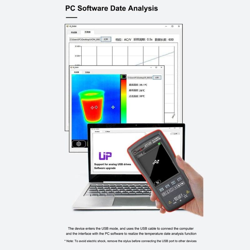 2in1 Digital Thermal Imager Multimeter 2.8inch Color Display 24*32 Thermal Imaging Pixel 6000 Counts Multimeter  ET11S  |   Digital Multimeters & Oscilloscopes Digital Multimeters & Oscilloscopes Digital Multimeters & Oscilloscopes