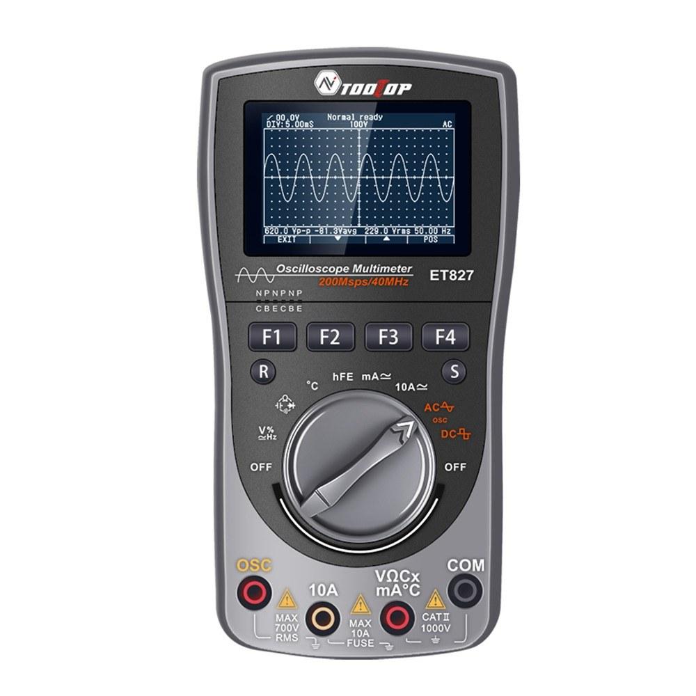 2in1 Oscilloscope Multimeter Digital LCD Display Handheld Oscope Meter 40Mhz Bandwidth 120MSPS Sampling Rate Data Storage Function for DIY and Electronic Test  |   Digital Multimeters & Oscilloscopes Digital Multimeters & Oscilloscopes Black