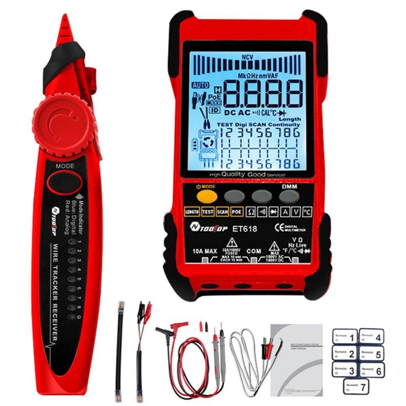 2in1 Portable Network Cable Tester Multimeter with Backlight LCD Display  |   Digital Multimeters & Oscilloscopes Digital Multimeters & Oscilloscopes Digital Multimeters & Oscilloscopes