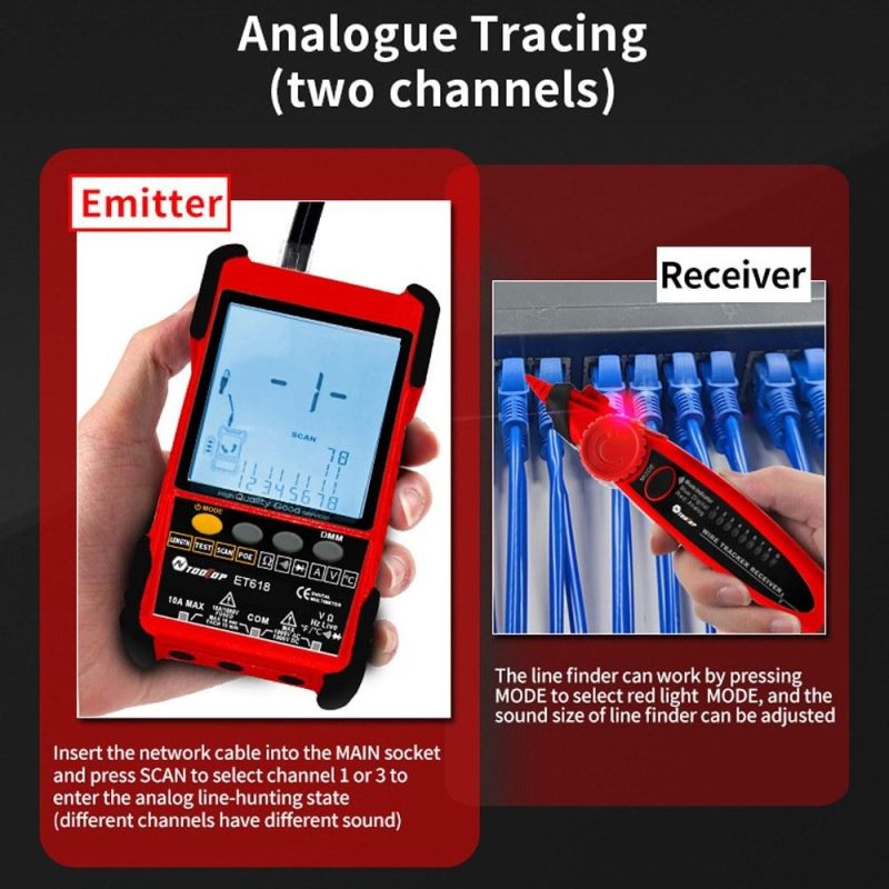 2in1 Portable Network Cable Tester Multimeter with Backlight LCD Display  |   Digital Multimeters & Oscilloscopes Digital Multimeters & Oscilloscopes Digital Multimeters & Oscilloscopes