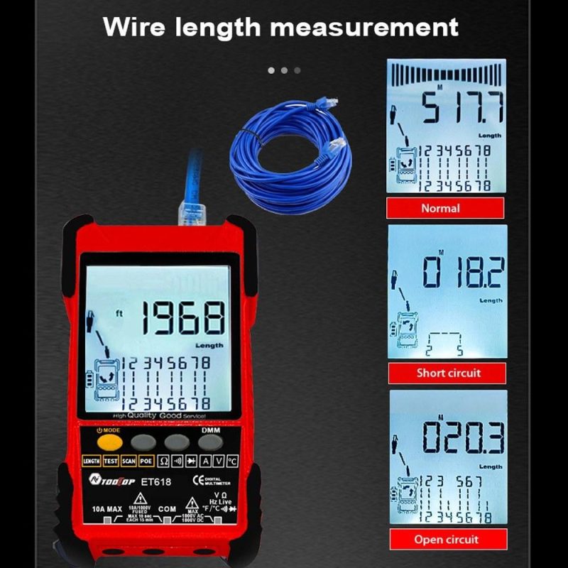 2in1 Portable Network Cable Tester Multimeter with Backlight LCD Display  |   Digital Multimeters & Oscilloscopes Digital Multimeters & Oscilloscopes Digital Multimeters & Oscilloscopes