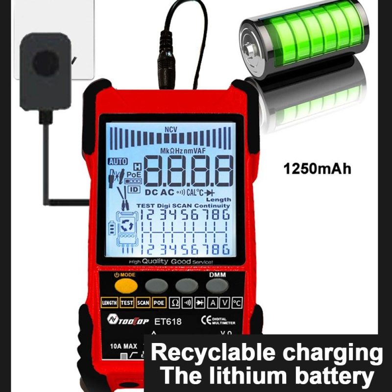 2in1 Portable Network Cable Tester Multimeter with Backlight LCD Display  |   Digital Multimeters & Oscilloscopes Digital Multimeters & Oscilloscopes Digital Multimeters & Oscilloscopes