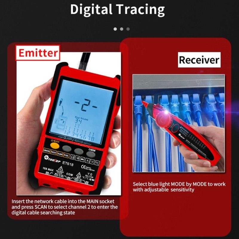 2in1 Portable Network Cable Tester Multimeter with Backlight LCD Display  |   Digital Multimeters & Oscilloscopes Digital Multimeters & Oscilloscopes Digital Multimeters & Oscilloscopes