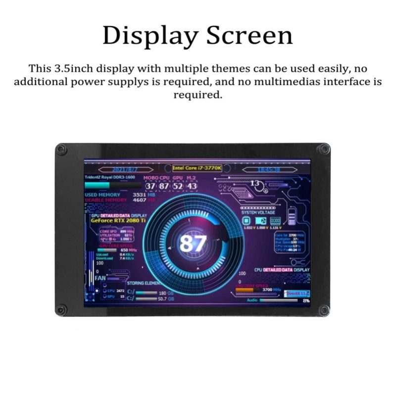 3.5 Inch IPS Display Screen Secondary Screen Mini Monitor Horizontal Vertical Screen Switching 360° Rotation Dual USB Ports for Raspberry Pi Computers ITX PC Chassis  |   Electrical Equipment & Supplies Electrical Equipment & Supplies Electrical Equipment & Supplies