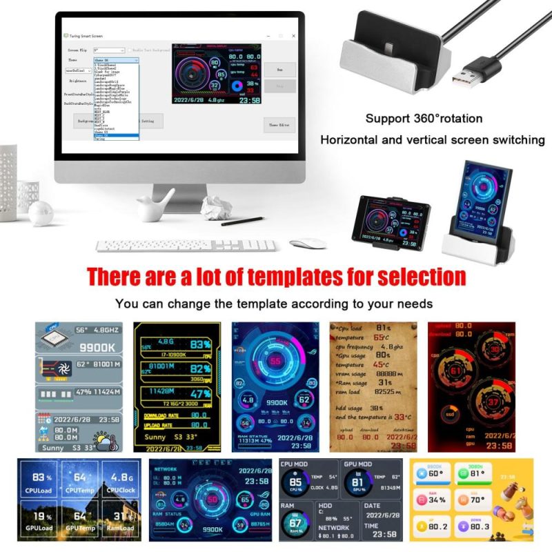 3.5 Inch IPS LCD Monitor Display Computers Monitor CPU GPU Monitoring Sub-Screen Support Raspberry Pi Wins Linux System  |   Other Instruments Measurement & Analysis Instruments Other Instruments