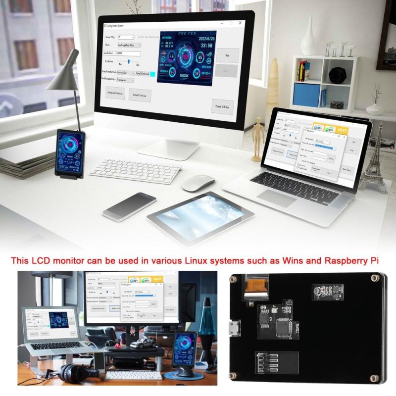 3.5 Inch IPS LCD Monitor Display Computers Monitor CPU GPU Monitoring Sub-Screen Support Raspberry Pi Wins Linux System  |   Other Instruments Measurement & Analysis Instruments Other Instruments