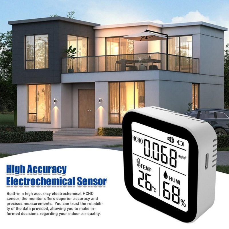 3 in 1 Air Quality Monitor High Accurate HCHO Formaldehyde Temperature Humidity Detector with Alarm Function for Home Office Car  |   Gas detection equipment Gas detection equipment Gas detection equipment