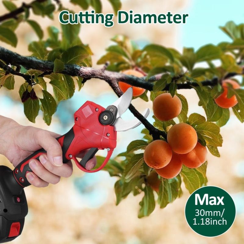 300W Brushless Cordless Power Pruner for Gardening 30mm Cutting Diameter with 2pcs 1500mah*5 Rechargeable Batteries  |   Electrical Equipment & Supplies Electrical Equipment & Supplies Electrical Equipment & Supplies