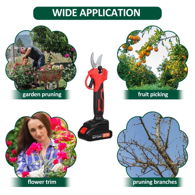 300W Brushless Cordless Power Pruner for Gardening 30mm Cutting Diameter with 2pcs 1500mah*5 Rechargeable Batteries  |   Electrical Equipment & Supplies Electrical Equipment & Supplies Electrical Equipment & Supplies