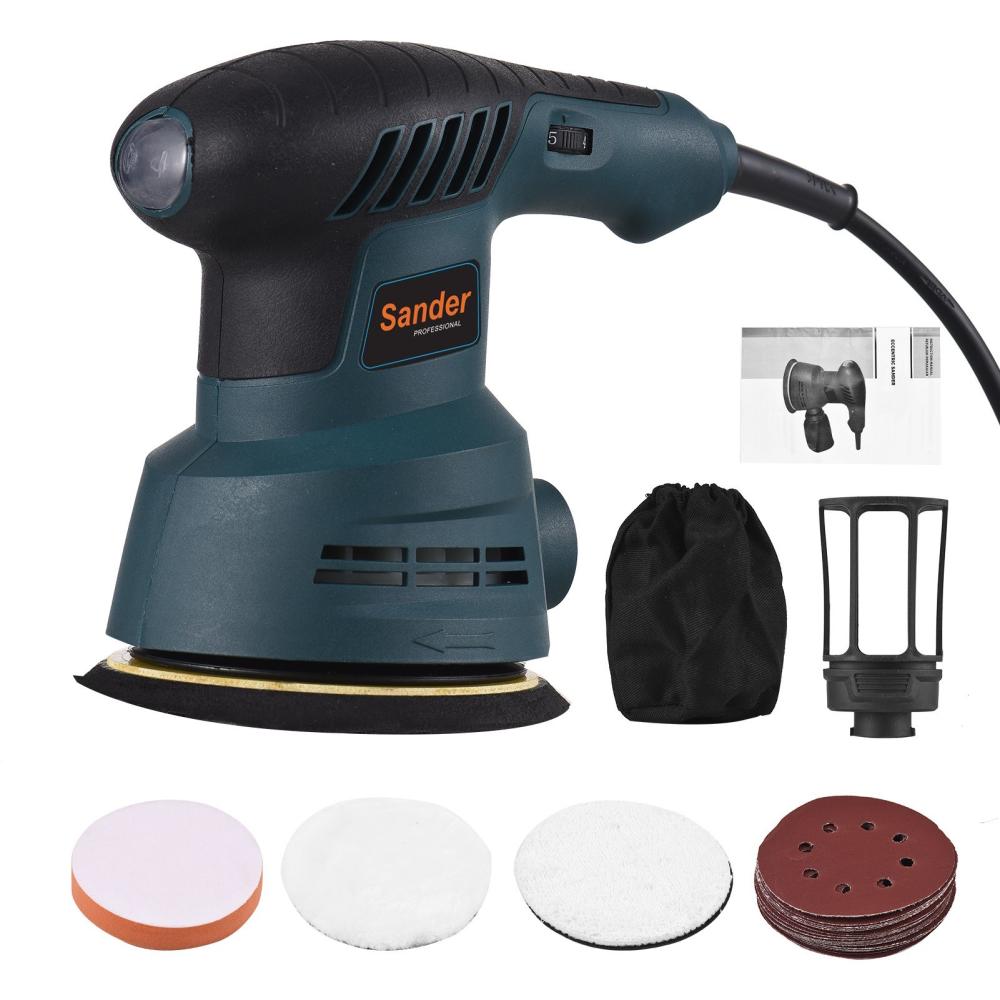 300W Random Orbit Sander 2.5-Amp Orbital Sander with 6 Variable Speeds 5000- 13000 OPM 20pcs Sanding Discs  |   Electrical Equipment & Supplies Electrical Equipment & Supplies Electrical Equipment & Supplies