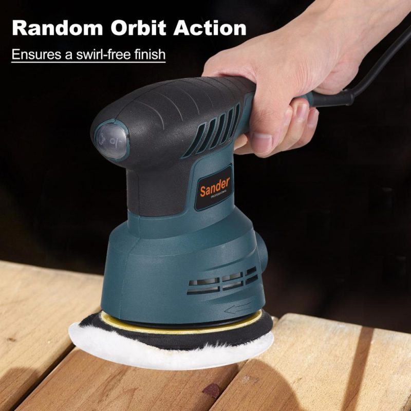 300W Random Orbit Sander 2.5-Amp Orbital Sander with 6 Variable Speeds 5000- 13000 OPM 20pcs Sanding Discs  |   Electrical Equipment & Supplies Electrical Equipment & Supplies Electrical Equipment & Supplies