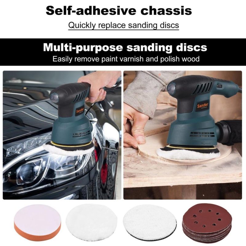 300W Random Orbit Sander 2.5-Amp Orbital Sander with 6 Variable Speeds 5000- 13000 OPM 20pcs Sanding Discs  |   Electrical Equipment & Supplies Electrical Equipment & Supplies Electrical Equipment & Supplies