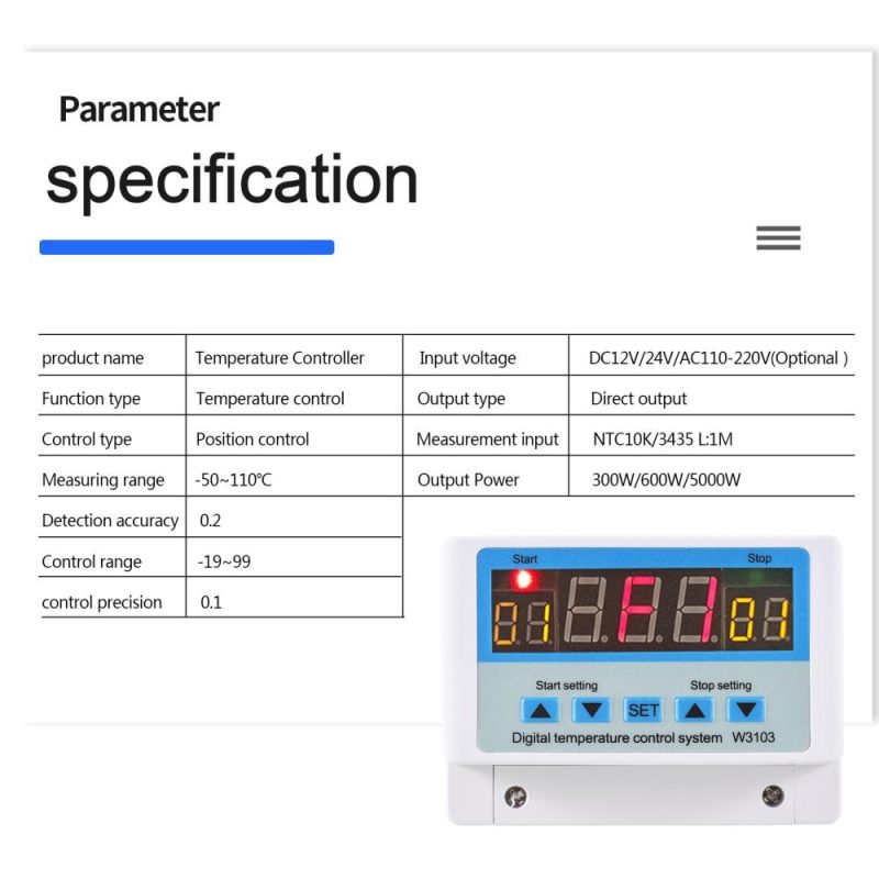 30A/AC110-220V LED Digital Temperature Controller Intelligent Thermostat Heating Cooling Temperature Control System with Sensor  |   Temperature & Humidity Measurements Measurement & Analysis Instruments Temperature & Humidity Measurements