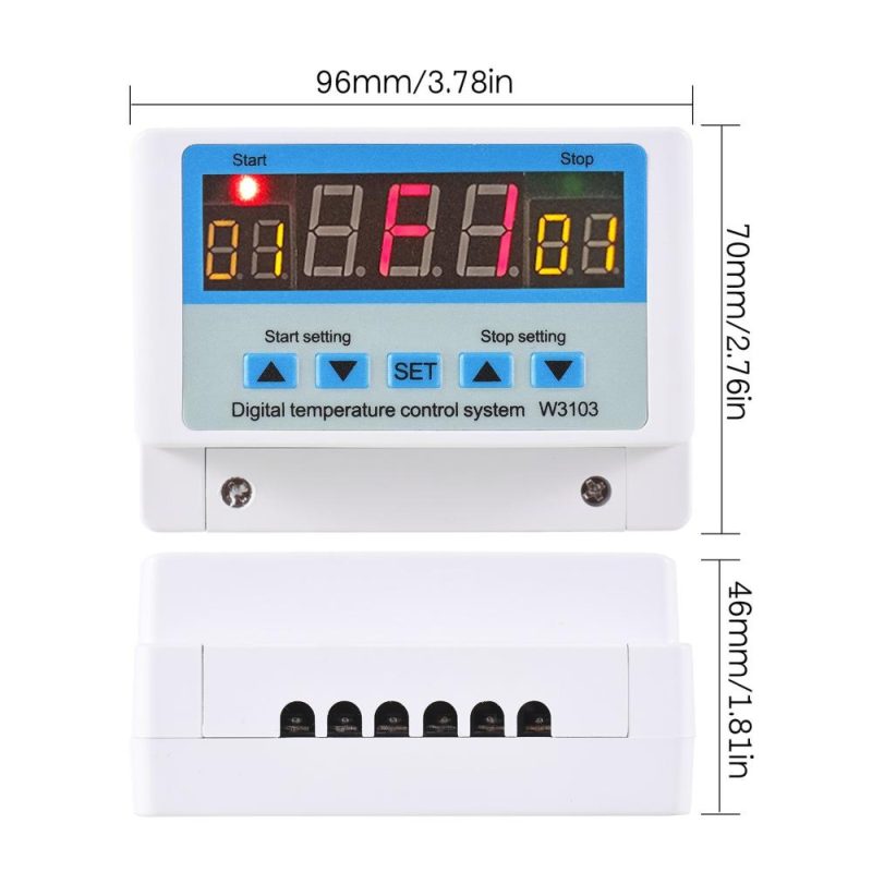 30A/AC110-220V LED Digital Temperature Controller Intelligent Thermostat Heating Cooling Temperature Control System with Sensor  |   Temperature & Humidity Measurements Measurement & Analysis Instruments Temperature & Humidity Measurements