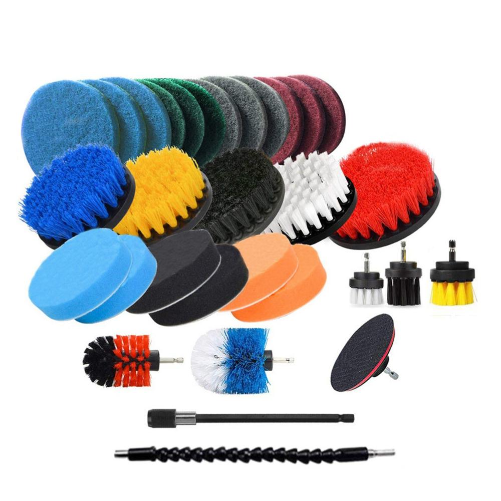 31PCS Electric Drill Brush Set Includ Clean Cloth ,Scrub Pads Sponge, Power Scrubber Brush  |   Others Hardware & Gadgets Others