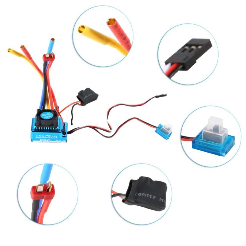 3650 3900KV Waterproof Brushless Motor with 120A Brushless ESC with 5.8V/3A BEC Set for 1/10 RC Car  |   Electrical Equipment & Supplies Electrical Equipment & Supplies Blue