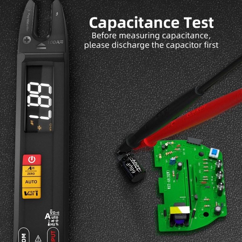 3in1 Handheld Digital Multimeter Clamp Ammeter Electric Test Pen LCD Color Display Handheld Multimeter  |   Digital Multimeters & Oscilloscopes Digital Multimeters & Oscilloscopes Black