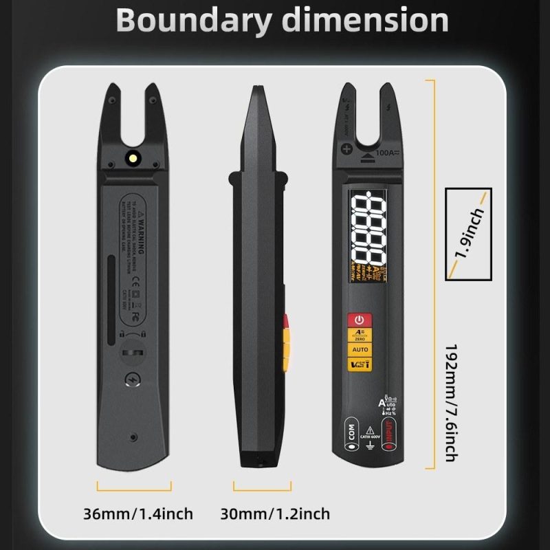 3in1 Handheld Digital Multimeter Clamp Ammeter Electric Test Pen LCD Color Display Handheld Multimeter  |   Digital Multimeters & Oscilloscopes Digital Multimeters & Oscilloscopes Black