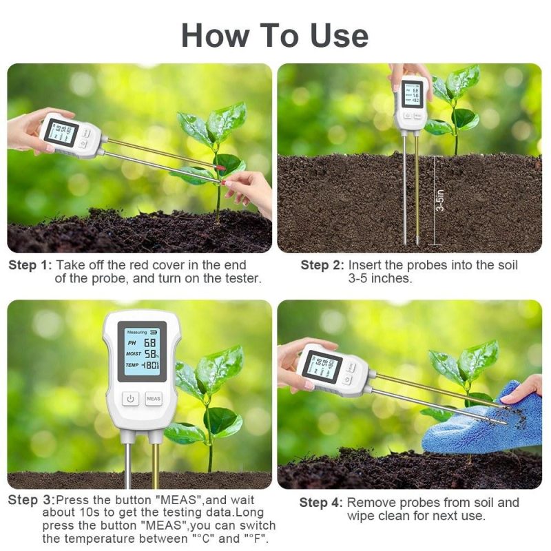 3in1 Soil PH Value Ambient Temperature Humidity Test Meter Indoor Potted Plant Measuring Instrument Plant Cultivation Gardening Tools  |   Soil analysis equipment Measurement & Analysis Instruments Soil analysis equipment