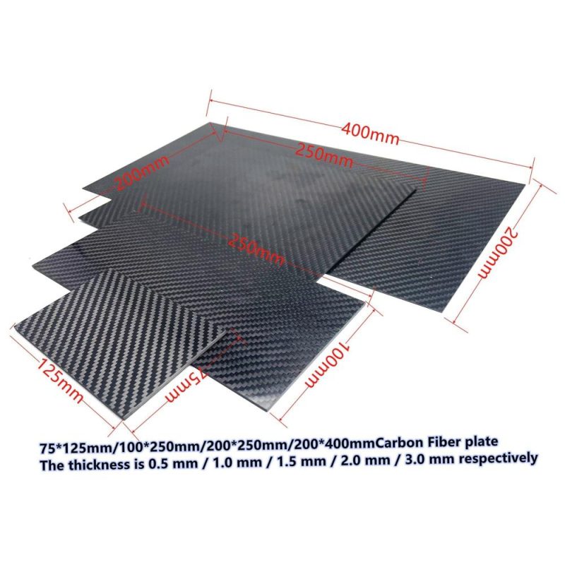 3K Full Carbon Fiber Plate Sheet Corrosion Resistant High Tensile Strength Model Airplane Board Material  |   Others Others Others