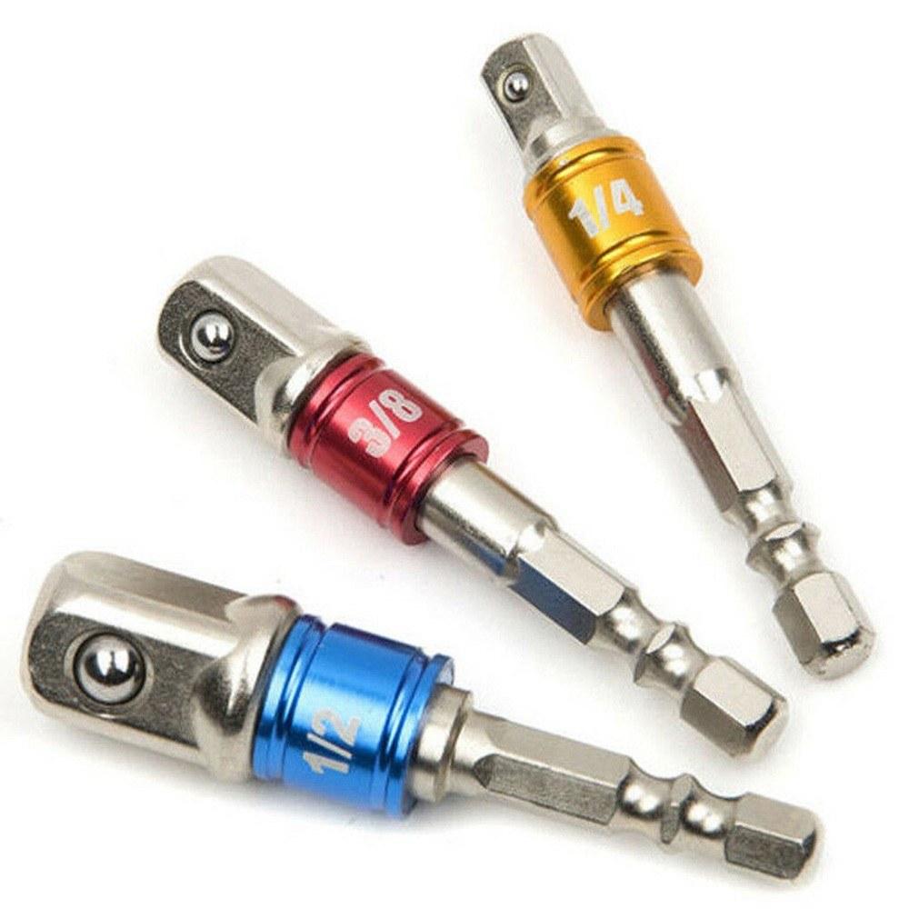 3Pcs/Set Hex Drill Bit Socket Adapter Drive Electric Impact Driver 3 Size  |   Others Hardware & Gadgets Others