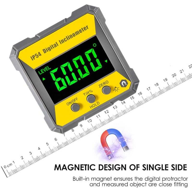 4 x 90 Degrees Digital LCD Protractor Inclinometer Magnetic 0.2° Accuracy Angle Finder Level Box IP54 Electrical Levelling Instrument for Woodworking Machinery Auto Repair  |   Other Instruments Measurement & Analysis Instruments Other Instruments