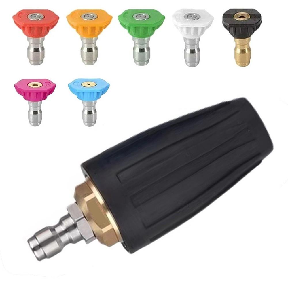 4000 PSI Pressure Washer Rotating Turbo Nozzle Quick Connector Nozzle 7 Color 1/4 Union Nozzle Ceramic Core Copper Shell Nozzle  |   Others Others Others