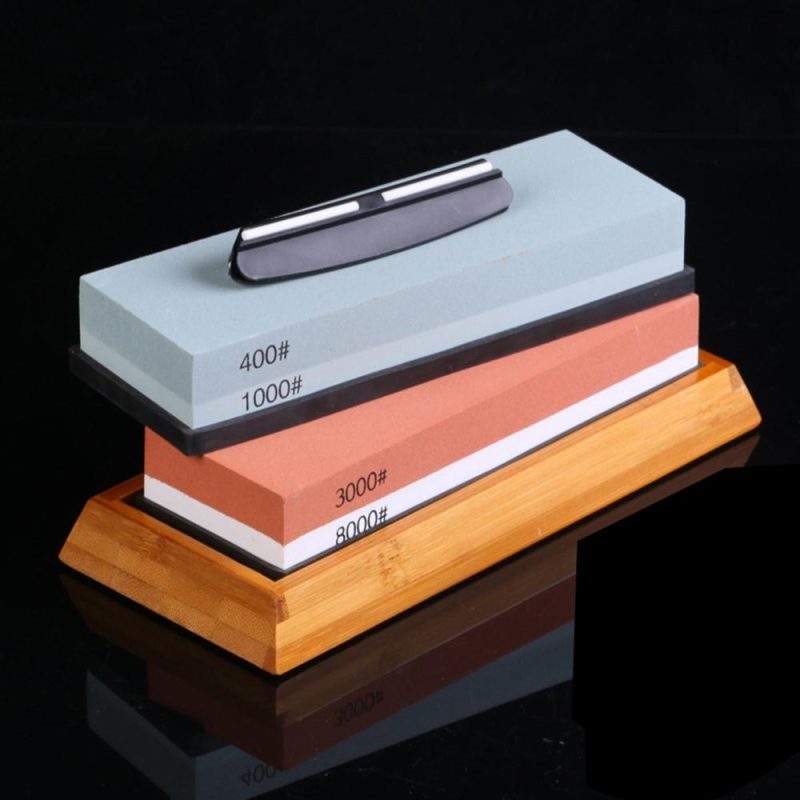 400#/1000# 3000#/8000# Premium Whetstone Cut Sharpening Stone Set Sharpener Non Slip Base Cutter Sharpener  |   Others Hardware & Gadgets Multicolor