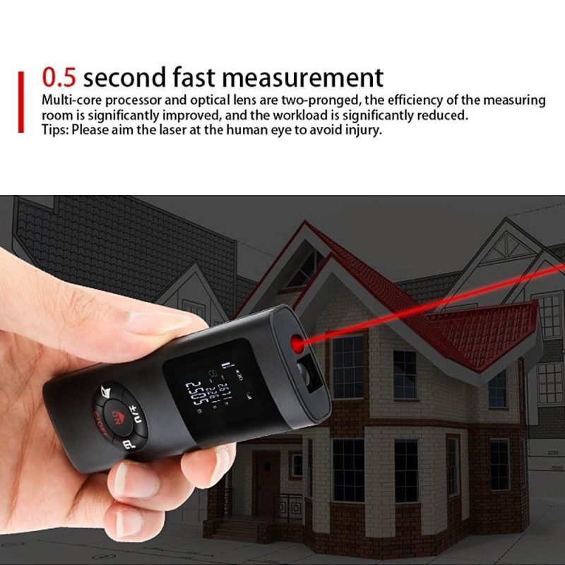 40M Smart Handheld Rangefinder Digital Mini Distance Measuring Meter  |   Laser Rangefinders Laser Rangefinders Black/Black_1