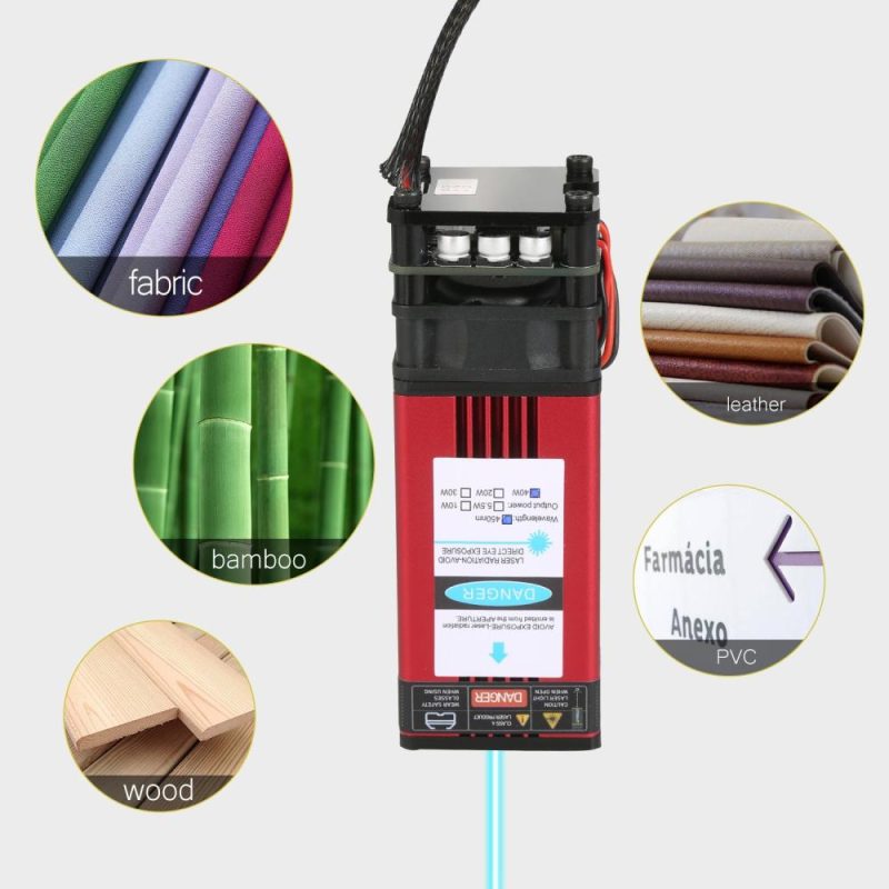 40W Laser Module 450nm Engraving Laser Head High Precision Engraving Metal Wood Acrylic for Laser Engraving Machine CNC Router Cutting Machine  |   Laser Equipment Laser Equipment Laser Equipment