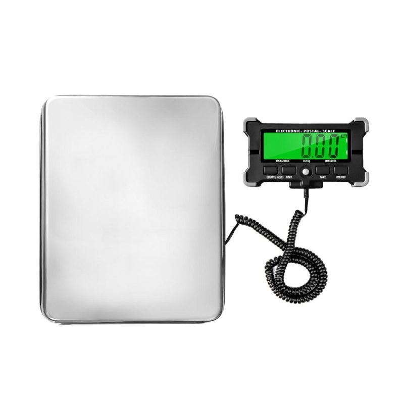 440 Lbs Electronic Postal Scale 0.05kg Precision Integrated Stainless Steel Digital Scale with LCD Backlight Display Shipping Scales with Auto off/ Data Hold/ Tare/ Count  |   Digital Scales Digital Scales Digital Scales