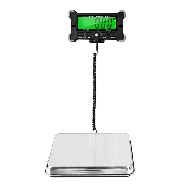 440 Lbs Electronic Postal Scale 0.05kg Precision Integrated Stainless Steel Digital Scale with LCD Backlight Display Shipping Scales with Auto off/ Data Hold/ Tare/ Count  |   Digital Scales Digital Scales Digital Scales