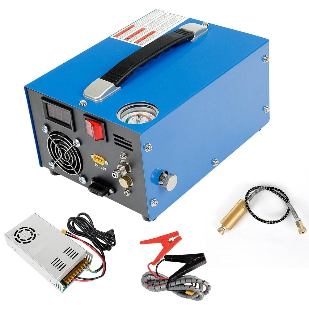 4500PSI High Pressure Air Compressor with Barometer Intelligent Portable PCP Air Compressor Pump Outdoor Car Tire Inflator Pump 220V  |   Electrical Equipment & Supplies Electrical Equipment & Supplies Blue