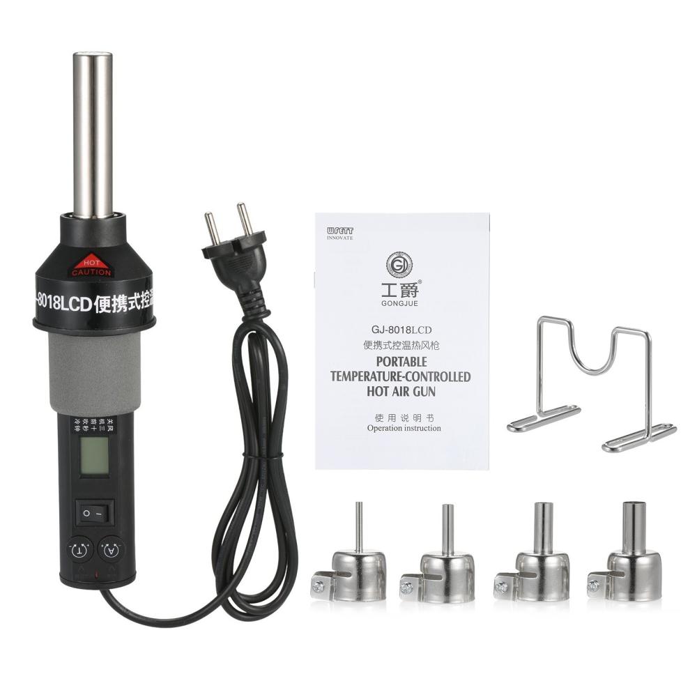 450W Portable Temperature-Controlled Soldering Heat Gun 450℃  |   Electrical Equipment & Supplies Electrical Equipment & Supplies Black And Grey