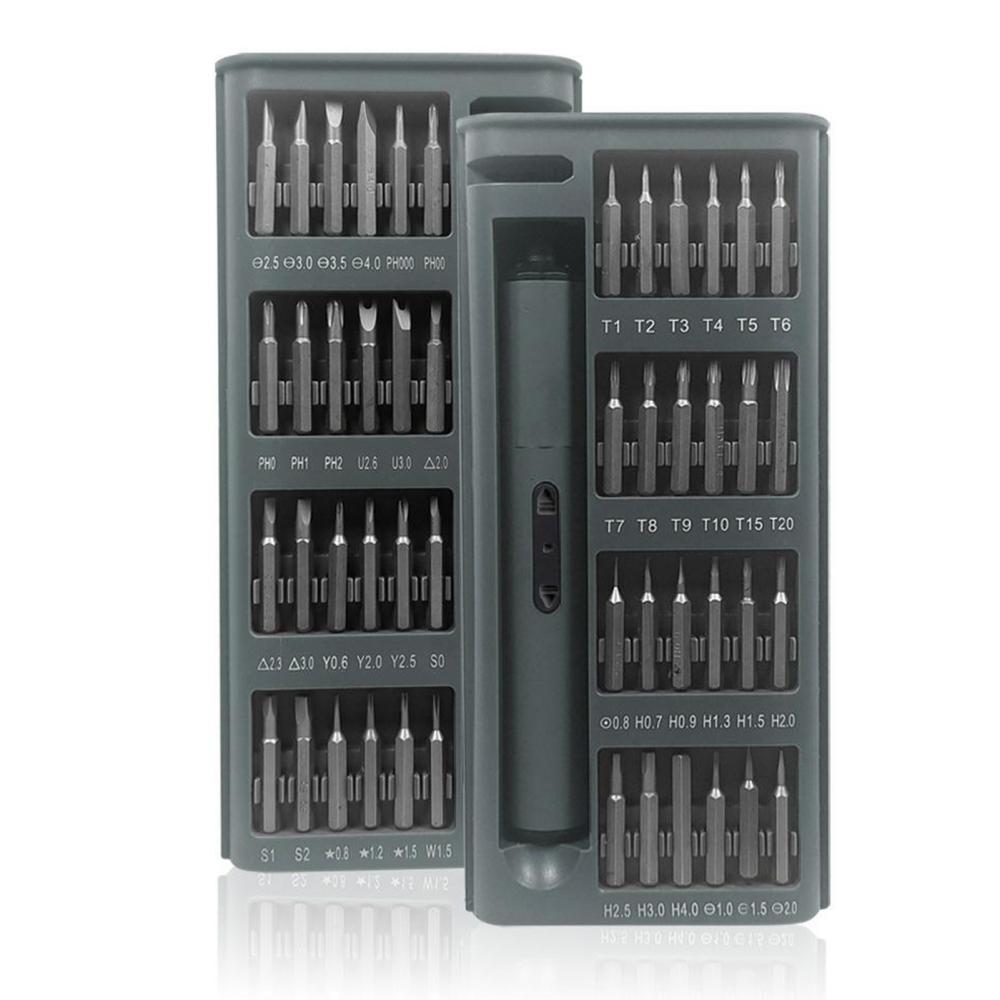 49-In-1 Cordless Precision Screwdriver Set with 48 Magnetic Bits Rechargeable Mini Screwdriver Set for Phone Laptop Camera Watch  |   Screwdriver & Screwdriver Set Professional Tools Grey