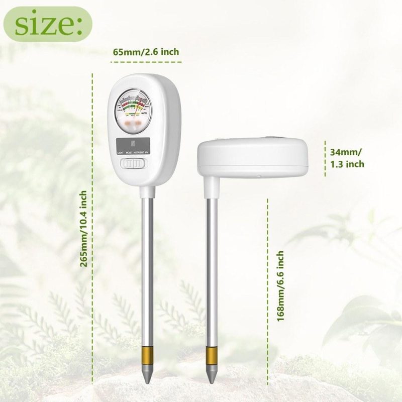 4in1 Soil PH Value Light Moist Nutrient Test Meter Indoor Potted Plant Measuring Instrument Plant Cultivation Gardening Tools  |   Soil analysis equipment Measurement & Analysis Instruments Soil analysis equipment