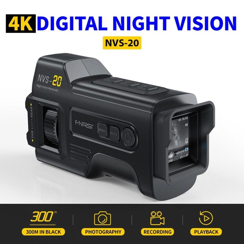 4K Digital Infrared Night Vision Device with 1.54Inch IPS Screen 6X Digital Zoom 300M Full-Dark Viewing  |   Microscopes & Endoscope Measurement & Analysis Instruments Black