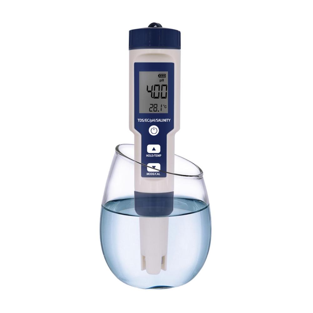 5 in 1 Water Quality Tester Digital Meter Water Quality Analyzer Detector PH/ TDS/ EC/ Temperature/ Salinity Testing IP67 Water Resistance Backlight Display  |   Water quality analysis equipment Measurement & Analysis Instruments Water quality analysis equipment