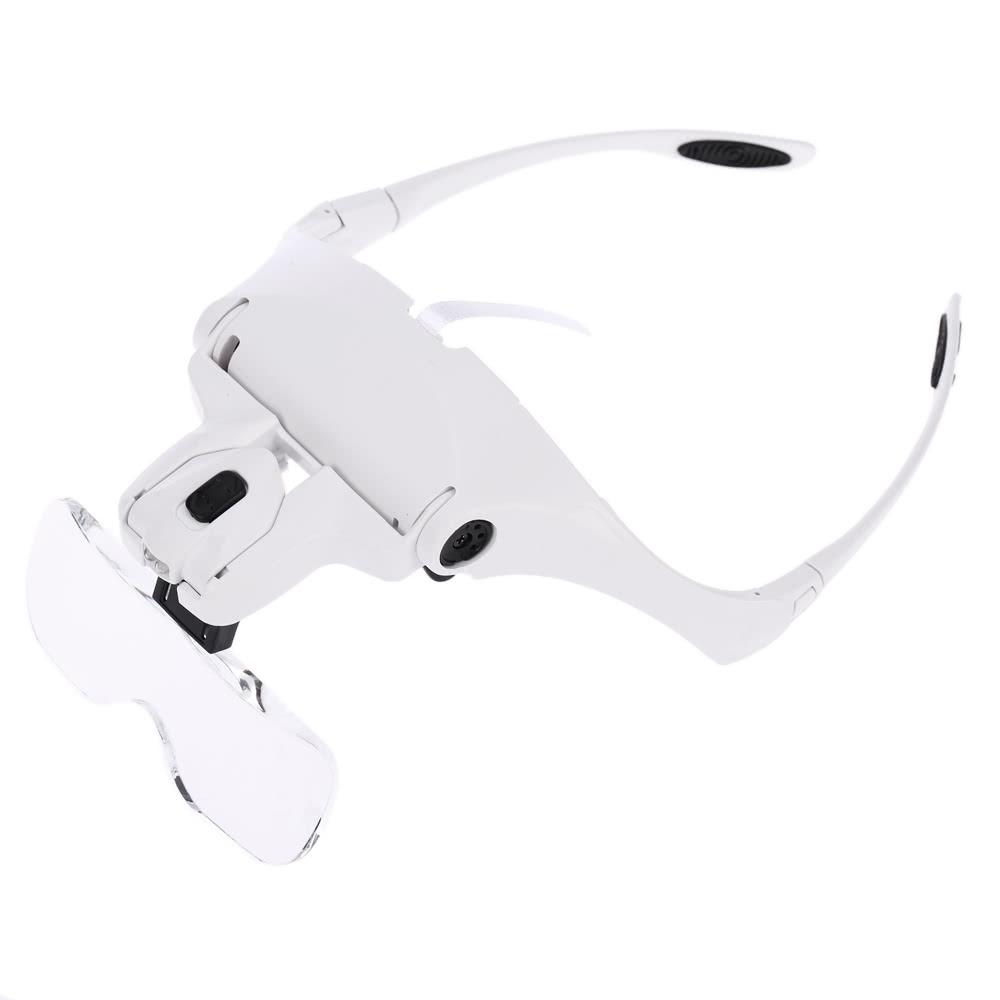 5 Lens 1.0X-3.5X Adjustable Bracket Headband Glasses Magnifier Loupe with 2 LED Lights Goggles Magnifying Tool  |   Magnifiers Hardware & Gadgets Magnifiers